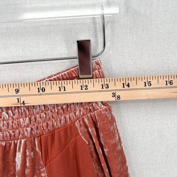 FREE PEOPLE HAH HOT AS HELL 1 Track Mind Pants Women Small Crushed Velvet Jogger - Picture 14 of 16